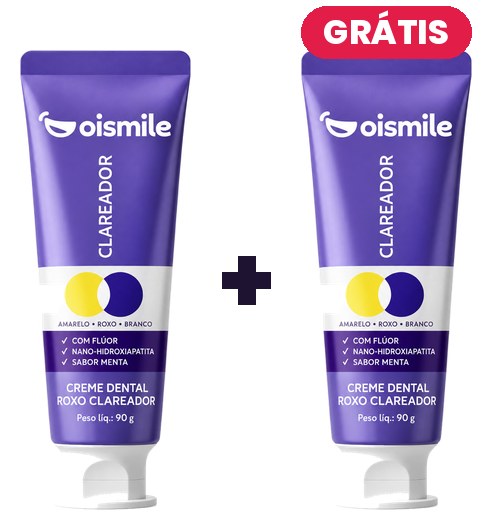 Compre 1 Leve 2: creme dental roxo oismile