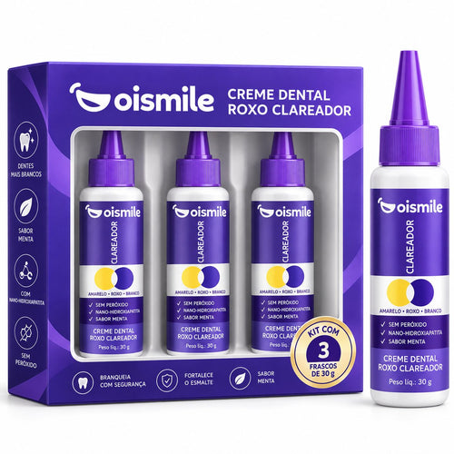 Creme Dental Roxo Clareador – Frasco Dosador 30 g