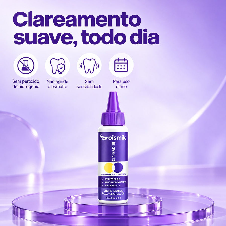 Creme Dental Roxo Clareador oismile