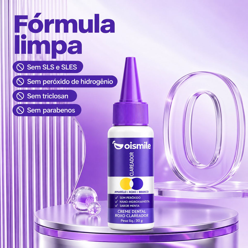 Creme Dental Roxo Clareador – Frasco Dosador 30 g