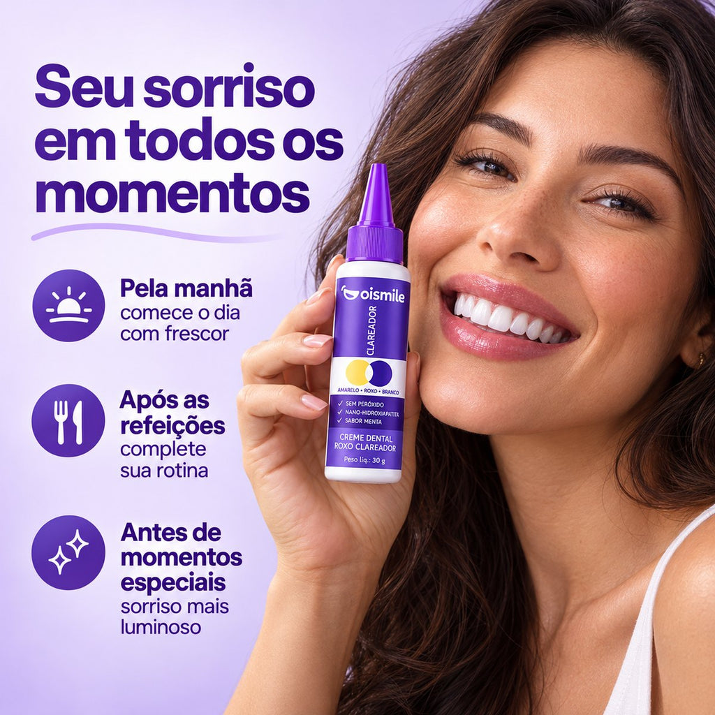 Creme Dental Roxo Clareador – Frasco Dosador 30 g