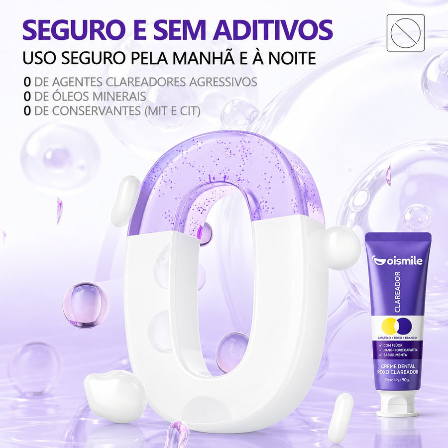 Creme Dental Roxo Clareador oismile