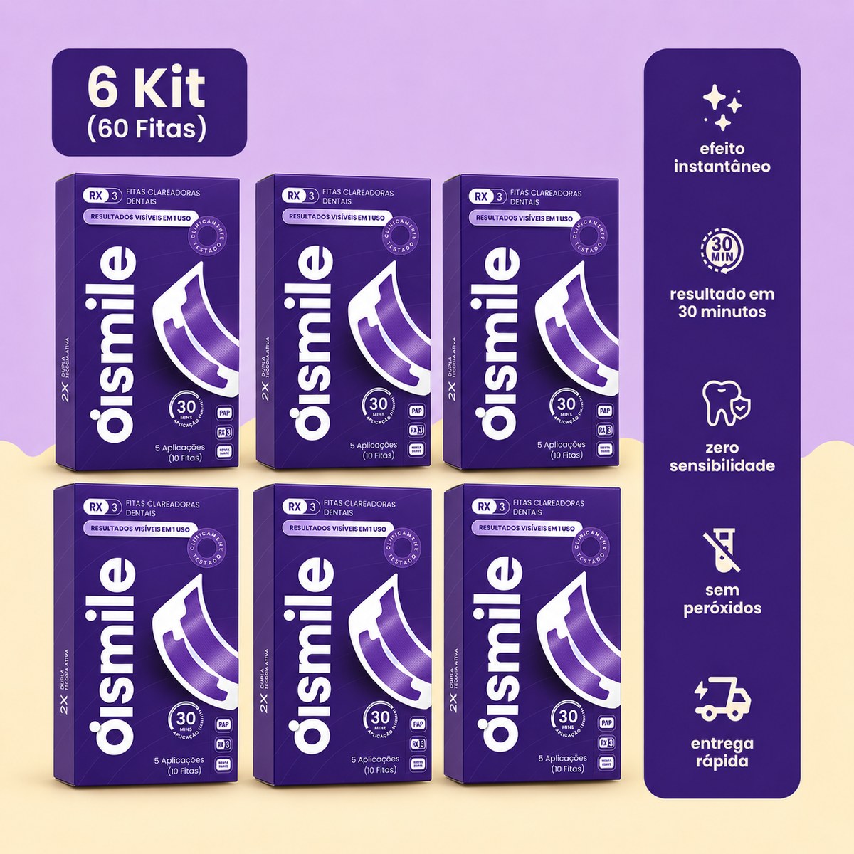 Fitas Clareadoras Roxas RX3 – Oferta de Lançamento