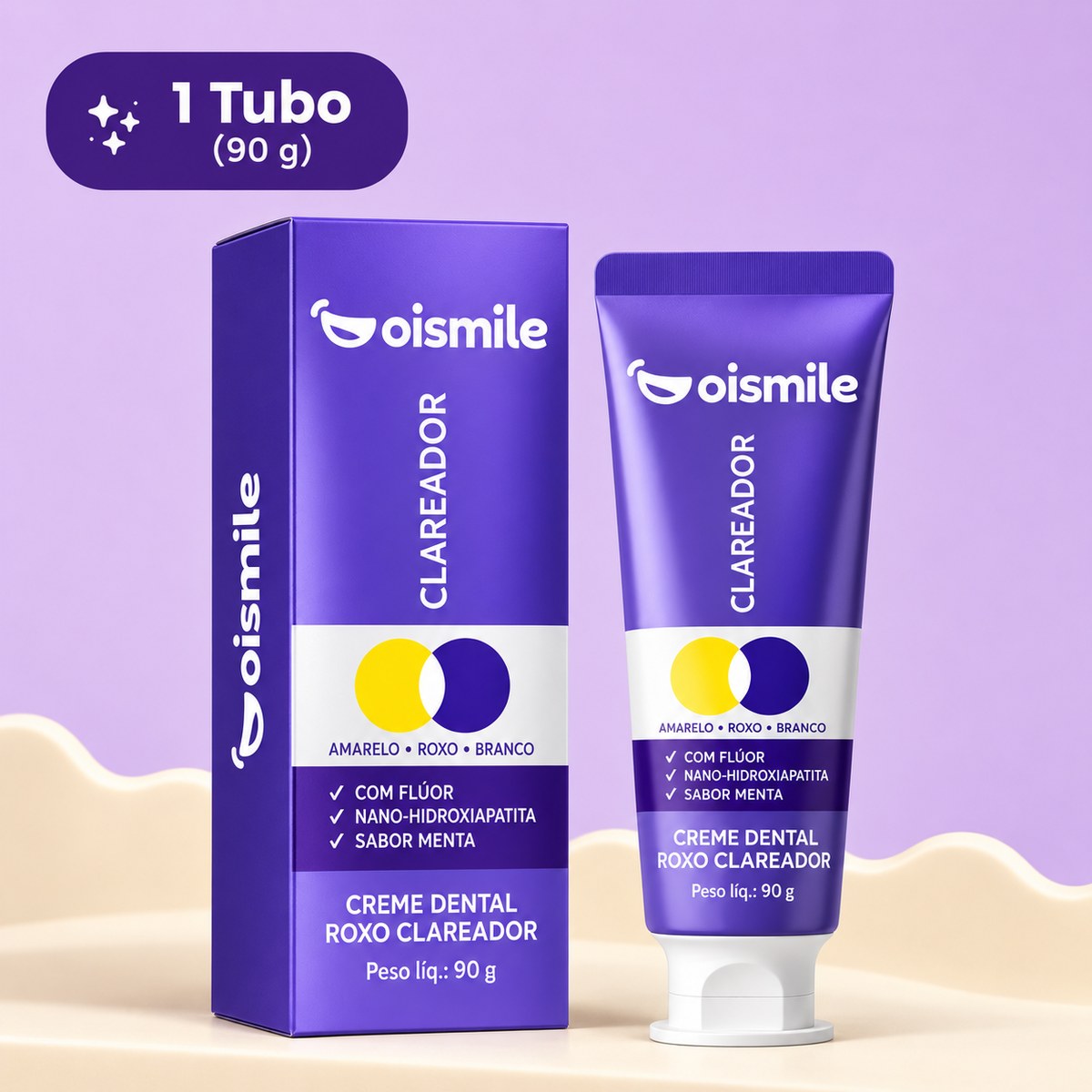 Creme Dental Roxo Clareador – Oferta de Lançamento